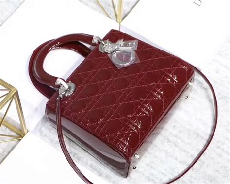 Mini Lady Dior Bag Cherry Red Cannage Lambskin